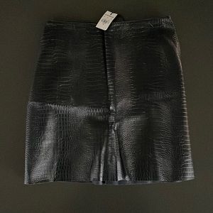 Express Crocodile Mini Skirt